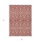 Homeroots 5' X 8' Red And Ivory Damask Washable Indoor Outdoor Area Rug 595188 - alternate 2