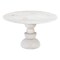 Homeroots 51" White Marble and Wood Pedestal Base Round Top Dining Table 623353 - alternate 2
