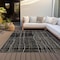Homeroots 3' X 5' Black Ivory And Brown Striped Washable Indoor Outdoor Area Rug 597373 - alternate 2