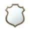 Homeroots 24" Distressed Metallic Crest Shape Wall Mounted Accent Mirror Framed 484987 - alternate 1