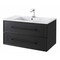 Cutler MILANO 36 in Wall Hung Vanity BLACKw/top (Modern Shaker) FV-BLACK36MS - alternate 2
