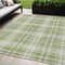 Homeroots 5' X 8' Artichoke Green Brown And Ivory Plaid Washable Indoor Outdoor Area Rug 597070 - alternate 1