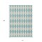 Homeroots 10' X 14' Teal Blue And Ivory Geometric Washable Indoor Outdoor Area Rug 577132 - alternate 2