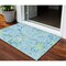 Homeroots 3' X 5' Sky Blue Green And Ivory Striped Washable Indoor Outdoor Area Rug 600924 - alternate 1