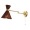 Jonathan Y Lily 25" 1-Light Mid-Century Vintage Retro Rattan/Metal USB Charging Swing Arm LED Sconce w/Pull Cha JYL1603B - alternate 3