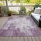 Homeroots 10' X 14' Plum And Ivory Abstract Washable Indoor Outdoor Area Rug 612363 - alternate 2