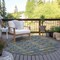 Homeroots 8' Blue Taupe And Beige Round Moroccan Washable Indoor Outdoor Area Rug 577189 - alternate 2