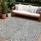 Homeroots 9' X 12' Gray And Ivory Abstract Washable Indoor Outdoor Area Rug 598972 - alternate 1