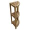 Homeroots 33" Natural Teak Corner Shower Bench With Shelf 376737 - alternate 2