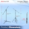 Promaster Tripod Microphone Stand, Adjustable Telescopic Gooseneck, Boom Arm, Universal 5/8in Adapter, Black PRMSMICB - alternate 2