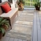 World Rug Gallery Distressed Geometric Indoor/Outdoor Runner Rug 2 ft 7 in x 10 ft Beige 8019BEIGE27X10 - alternate 1
