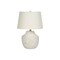 Homeroots 20" Cream Concrete Urn Table Lamp With Cream Empire Shade 545868 - alternate 1