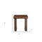 Homeroots 23" Dark Brown And Brown Wood Solid Wood Square End Table 521948 - alternate 2