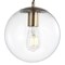 Jonathan Y Bleecker 7.75" Metal/Glass Globe LED Pendant, Clear/Brass JYL9528C - alternate 2
