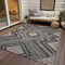 Homeroots 10' X 14' Gray Charcoal And Pink Tribal Washable Indoor Outdoor Area Rug 598129 - alternate 2