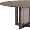 Homeroots 60" Brown Solid Wood and Rattan Cross Leg Base Round Top Dining Table 712201 - alternate 2