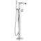 Delta Ara Single Handle Floor Mount Channel Spout Tub Filler Trim with Hand Shower T4768-FL - alternate 1