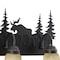 Vaxcel Yellowstone 3 Light Bronze Rustic Moose Bathroom Vanity Fixture VL55603BBZ - alternate 2