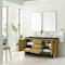 James Martin Vanities Hudson 60'' D Vanity, Light Natural Oak w/ Parisien Bleu Top w/FreePower Wireless Charger 435-V60D-LNO-FPBL - alternate 3