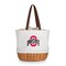 Picnic Time Family Of Brands NCAA Ohio State Buckeyes Coronado Canvas and Willow Basket Tote - Picnic Bag 203-00-187-444-0 - alternate 1