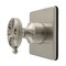 Kingston Brass Single-Handle Six-Way Diverter Valve with Square Trim Kit, Brushed Nickel KS4048RX - alternate 1