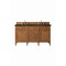 James Martin Vanities Brittany 60" Double Vanity, Saddle Brown, w/ 3 CM Phantome Eclos Top 650-V60D-SBR-3PHT - alternate 1
