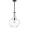 Jonathan Y Watts 13.25" 1-Light Mid-Century Modern Iron/Glass LED Pendant, Oil Rubbed Bronze/Clear JYL6401B - alternate 3