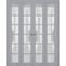 Sartodoors Sliding Closet Double Bi-fold Doors Grey Solid Core Modern Interior VEREGIO7602DBF-GRE-96 x 84 (4* 24x84) - alternate 1