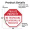 Signmission Private Property No Trespassing Vio, 10 Inch X 10 Inch, Vinyl Decal OC-D-10-171 - alternate 2