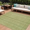 Homeroots 8' X 10' Artichoke Green Fern Green And Gold Striped Washable Indoor Outdoor Area Rug 616397 - alternate 1