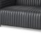 Homeroots 87" Black Leather Sofa With Silver Legs 607325 - alternate 2