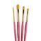 Princeton RealValue Brush Set, Gold Taklon Bristles, Short Handle Mixed Media Paintbrush, 4-Piece Set, 3PK PR9181 - alternate 2