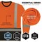 Ergodyne M Orange Class 3 Hi-Vis Long Sleeve Shirt Black Bottom 8369BK - alternate 2