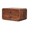 Homeroots 18" Brown Solid Wood Two Drawer Floating Nightstand 651801 - alternate 2