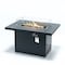 Leisuremod Chelsea 5-Pc Aluminum Sectional & Fire Pit Set, Weather-Resistant, 6-Person CSFBL-4LGR - alternate 2