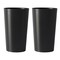Homeroots Set of Two Black Heavy Duty Plastic Cylindrical Planter Pots 719609 - alternate 1