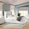 Martha Stewart Kian Queen Upholstered Platform Bed with Wingback Headboard and 4 Side Storage Drawers XH-8528-Q-WH-MS - alternate 1