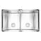 Ackland SleekSteel Stainless Steel 19 in. x  32 in. 16 Gauge Undermount 50/50 Double Bowl Kitchen Sink AKKSS-16-5050-3219-DB - alternate 1