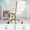 Martha Stewart Lulu Upholstered Office Chair in Off White/Polished Brass CH-240229-1-CR-GLD-MS - alternate 2