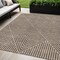 Homeroots 5' X 8' Brown And Ivory Geometric Washable Indoor Outdoor Area Rug 612119 - alternate 1