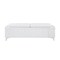 Homeroots 89" White Italian Leather Sofa With Silver Legs 534158 - alternate 2