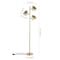 Jonathan Y Billy 66.5" 3-Light Modern Contemporary Iron LED Floor Lamp, Brass Gold JYL3086A - alternate 3