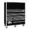 Extreme Tools Workstation Hutch and Roller Cabinet, 12 Drawer, Black/Chrome, 55 in W RX5513HRKC - alternate 2