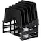 Officemate Letter Tray, Black, Plastic, 13 3/8 in W, 9 in L, 14 1/2 in H, 7 Number of Compartments 22112 - alternate 1
