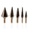 Neiko Step Drill Bit Set, 5 Pc Step Bit for Metal, 50 SAE Sizes, 1/8 in - 1-0.375 in, Step Down Bits 10197A - alternate 2