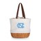 Picnic Time Family Of Brands NCAA North Carolina Tar Heels Coronado Canvas and Willow Basket Tote - Picnic Bag 203-00-187-414-0 - alternate 1