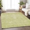 Homeroots 3' X 5' Artichoke Green And Ivory Damask Washable Indoor Outdoor Area Rug 603347 - alternate 2