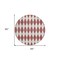 Homeroots 8' Burgundy Round Geometric Washable Indoor Outdoor Area Rug 577027 - alternate 2