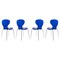 Leisuremod Modern Oyster Transparent Side Chair, Transparent Blue, 4PK OC17TBU4 - alternate 1