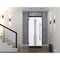 Vdomdoors Steel Door Deux 1717 Gray Graphite Transom Window Stainless Inserts Single Modern Painted-W36xH80+1 DEUX1717EXD-GRE-W36xH80+16-RH-O - alternate 1